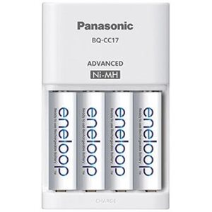 Panasonic Eneloop Pack of 4 AA Ni-MH Rechargeable Batteries with Charger