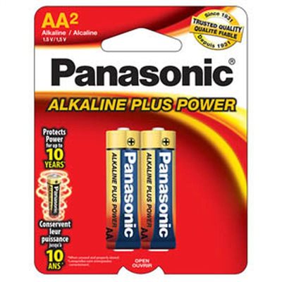 PANASONIC BATTERY AA X 2 ALKALINE PLUS