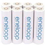 Panasonic Eneloop Pack of 8 AA 2100 Cycle Ni-MH Pre-Charged Rechargeable Batteries (