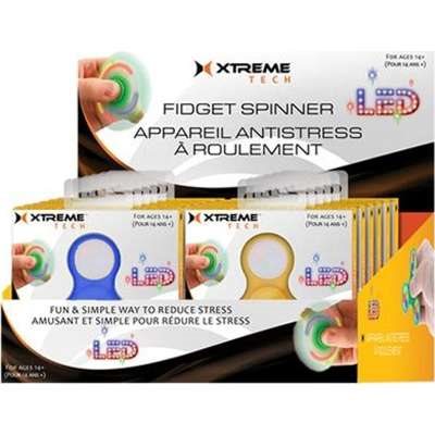 XTREME 24PC DISPLAY LED FIDGET SPINNER (YELLOW RED BLACK BLUE) XTREME 24PC DISPLAY LED FIDGET SPINNER (YELLOW RED BLACK BLUE)